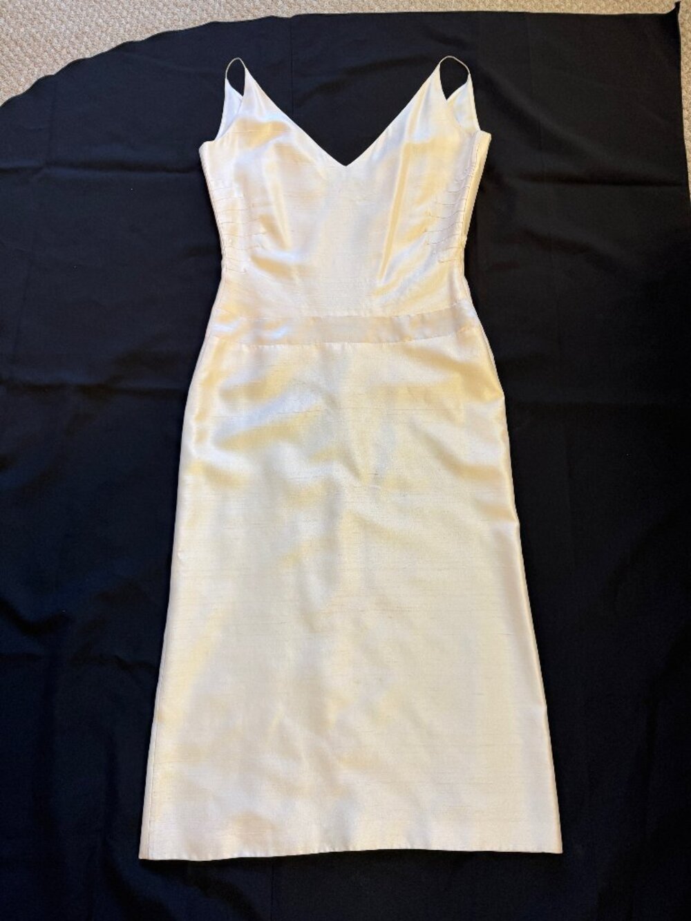 Vintage Richard Tyler Couture White Silk Sundress/Slip Dress